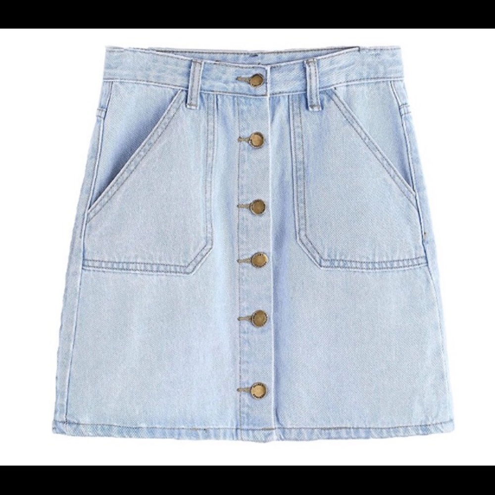 NWOT 70s Jean A-Line Short Skirt (on trend XS)